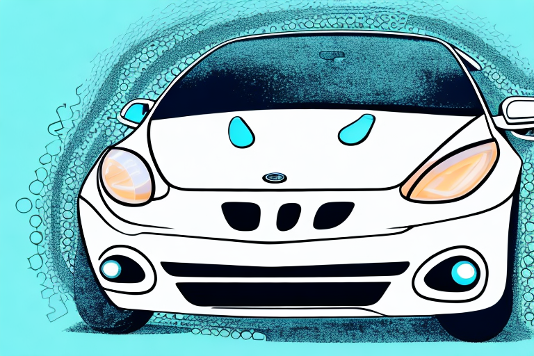 A car being washed with a focus on its engine