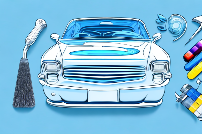 Various car polishing tools such as a buffer machine