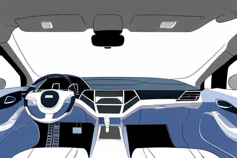 A car interior showcasing various enhancements such as a clean dashboard