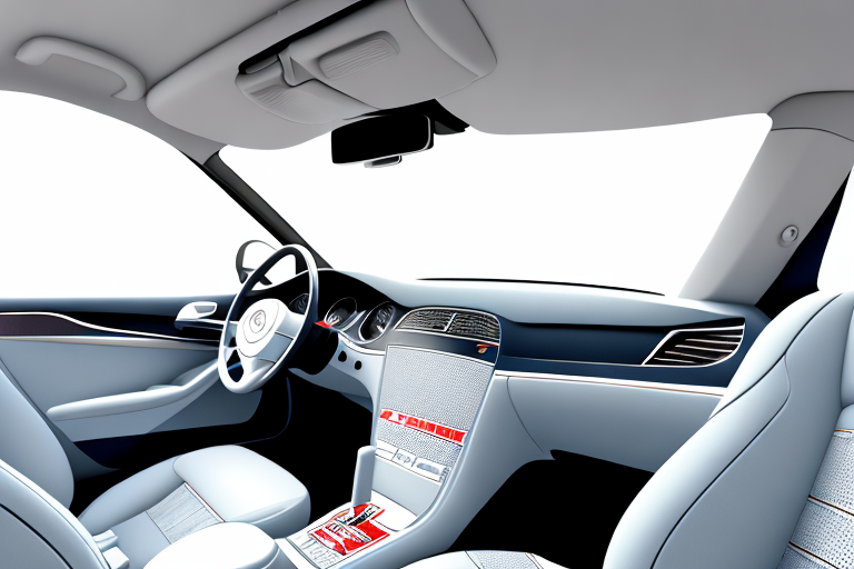 An interior of a car focusing on clean and shiny upholstery