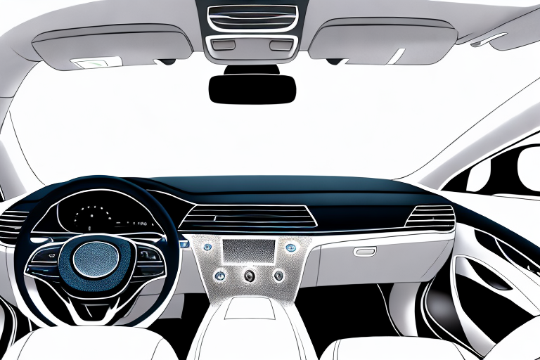 A car interior showcasing various high-end accessories such as a stylish steering wheel cover