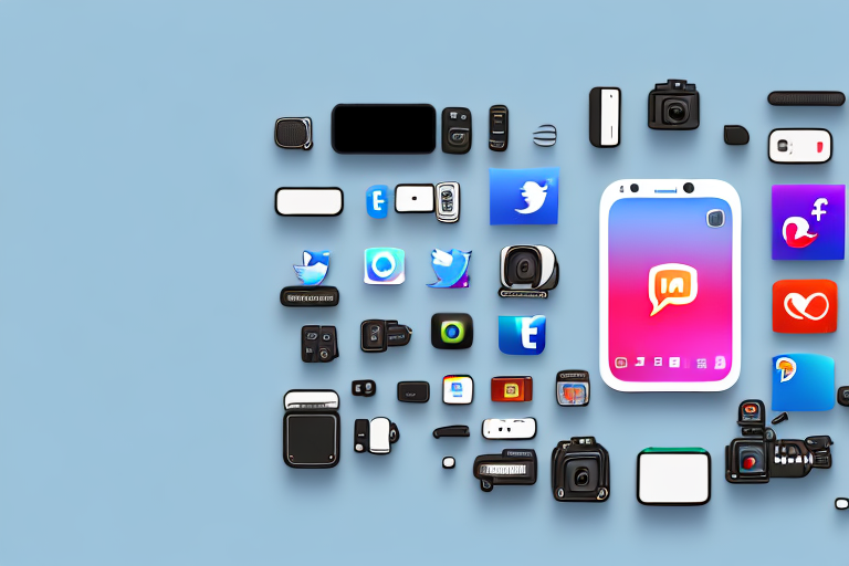 A smartphone displaying a vibrant photography app interface