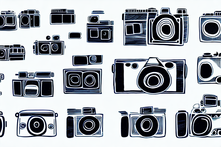 Various cameras with different shutter speeds