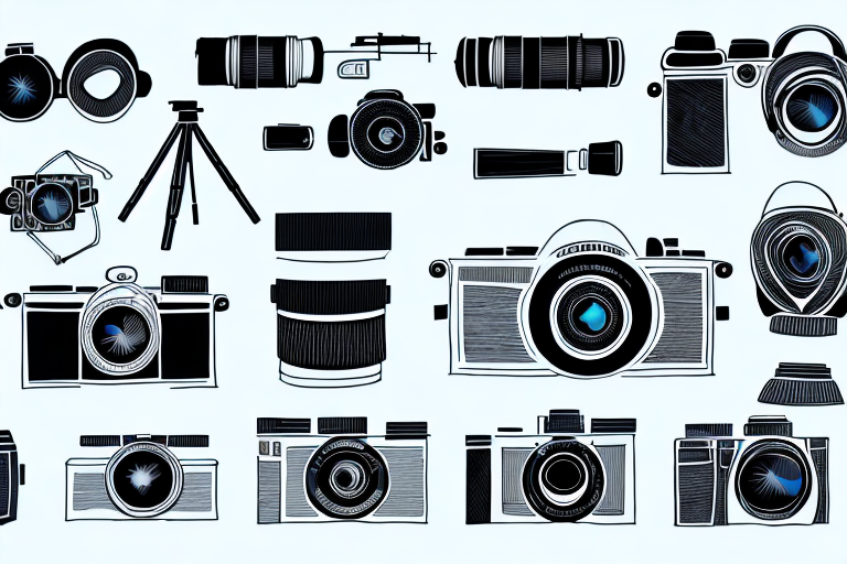 Several different types of shutter cameras