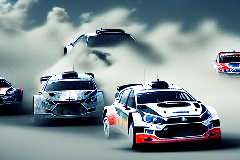 A thrilling rally car race scene in zwickau