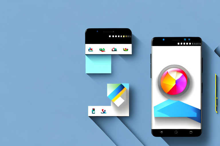 An android smartphone displaying a photo editing app with various tools