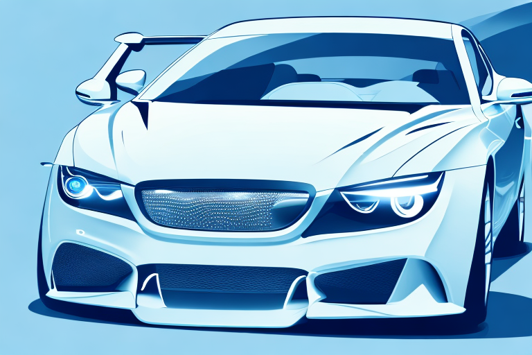 A dynamic car photoshoot scene