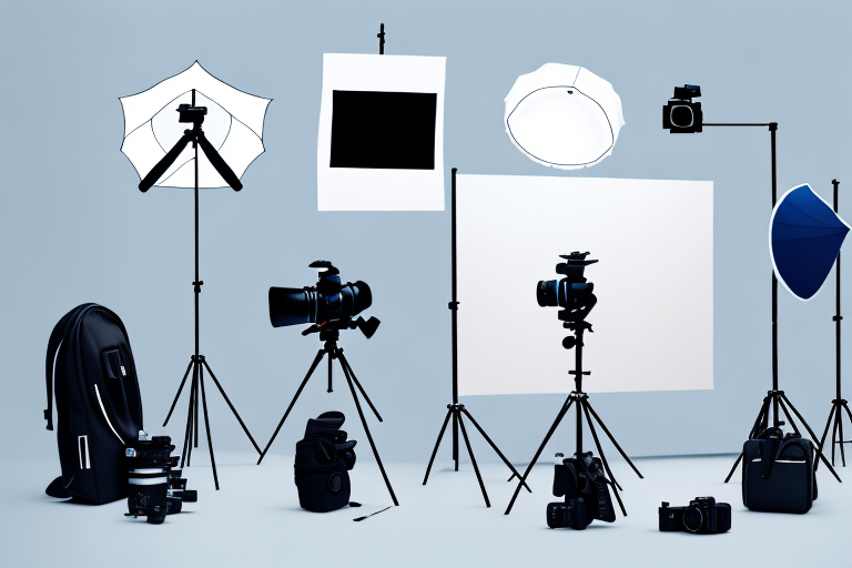 A professional light tent with a camera set up