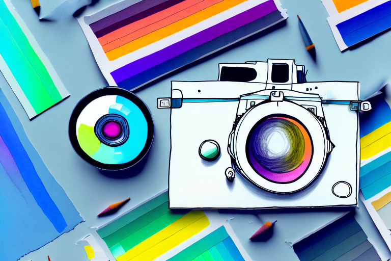 A camera with a color spectrum or color temperature scale