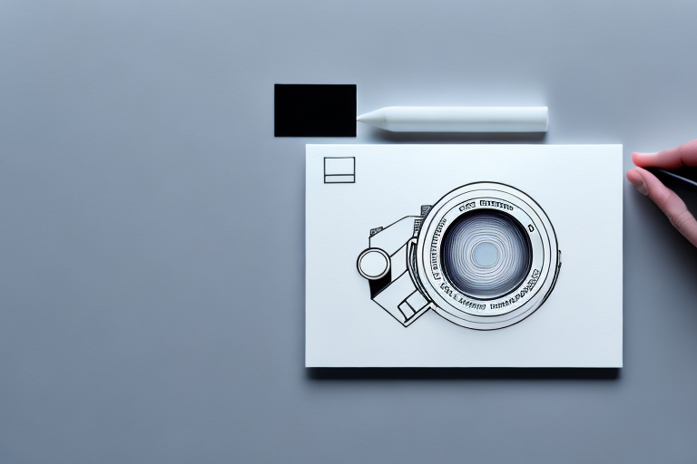 A grey card being used to adjust the white balance on a digital camera