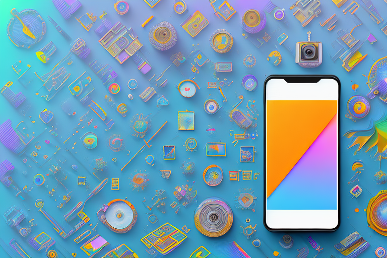 A smartphone displaying a vibrant photo