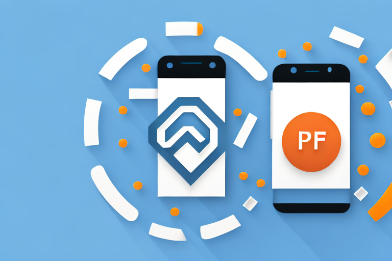 A smartphone displaying a pdf icon
