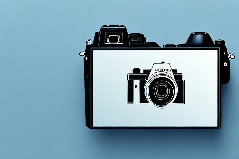 A digital camera with a photo on its screen