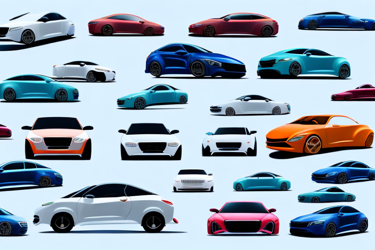 Several small cars of different models and colors