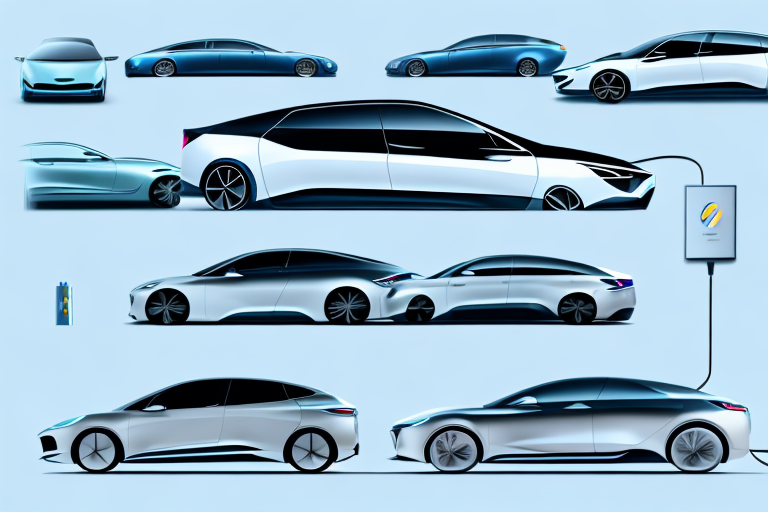 Several sleek and stylish electric cars