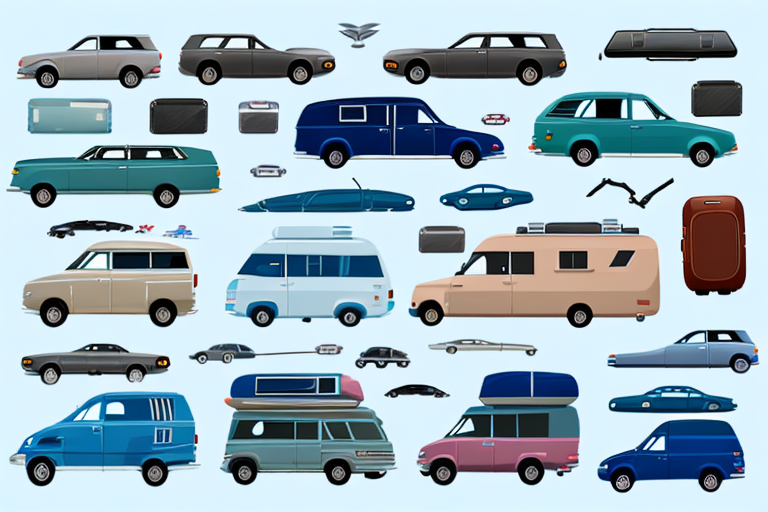 Several different types of cars - including a compact car