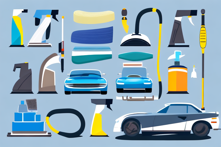 Various car care products like wax