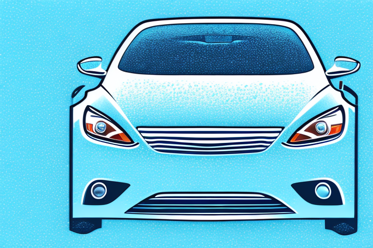 A car gleaming and sparkling after being cleaned with active foam