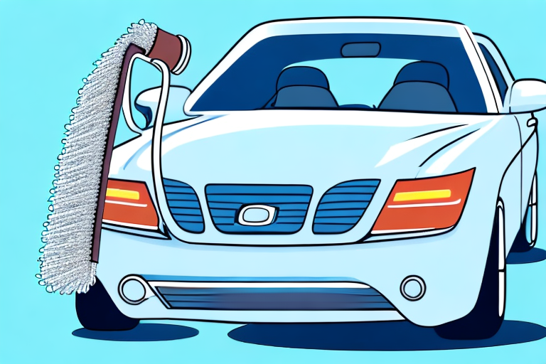 A high-quality foam cleaner bottle next to a shiny