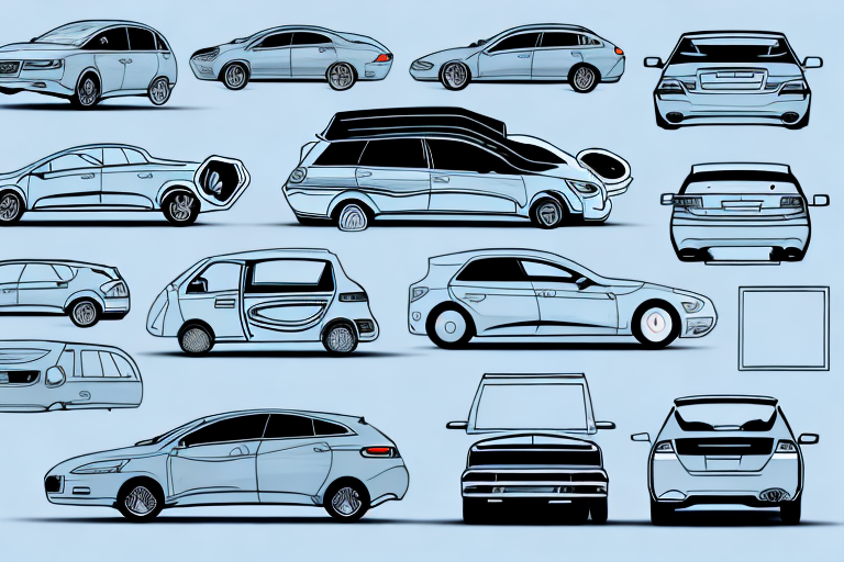 Various parking sensors and rearview cameras installed on a car