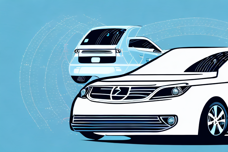 A car equipped with electronic parking assistance technology