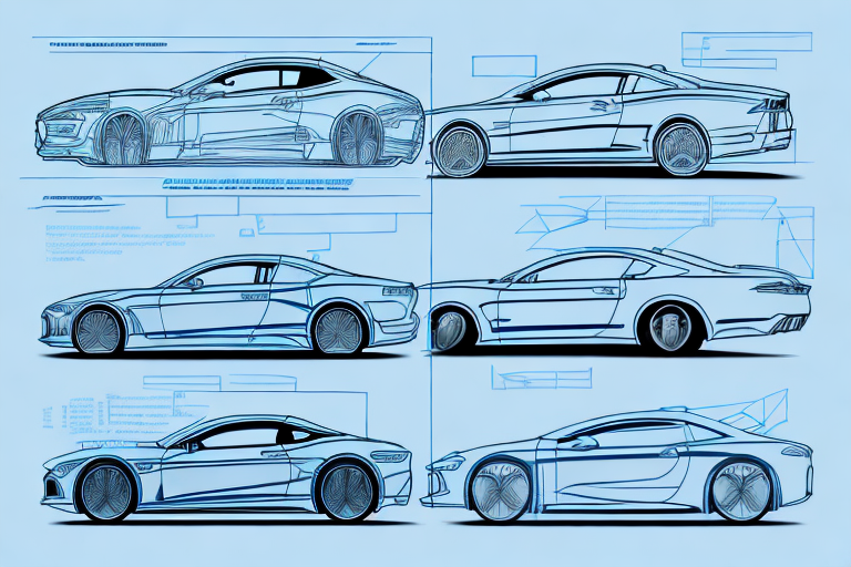 Various stages of a car's development process