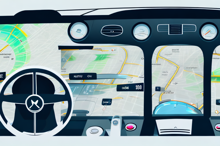 Several different types of navigation systems installed in car dashboards