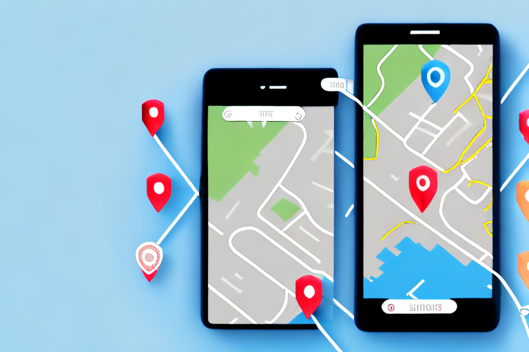 A smartphone mounted on a car dashboard