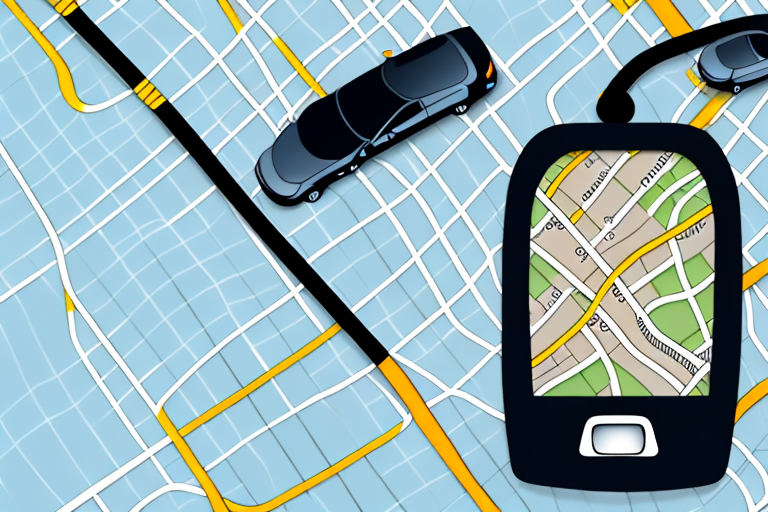 A gps tracker device placed inside a car