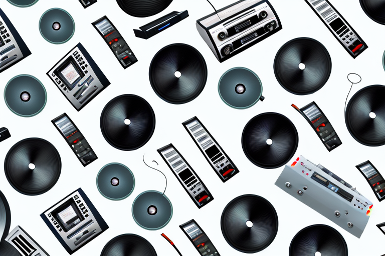 Several high-quality cd car radios displayed in a row