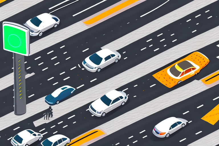 A car on a busy road