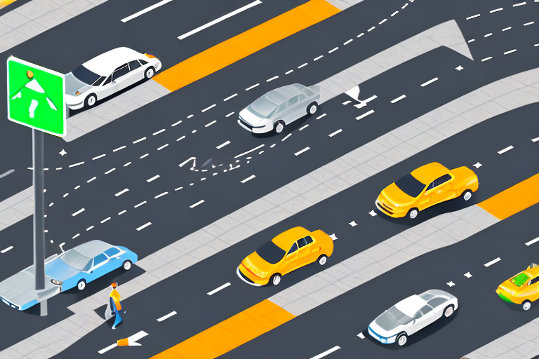 Various traffic safety elements such as a pedestrian crossing