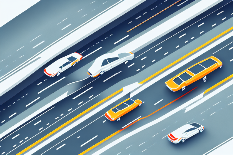 Two cars on a highway
