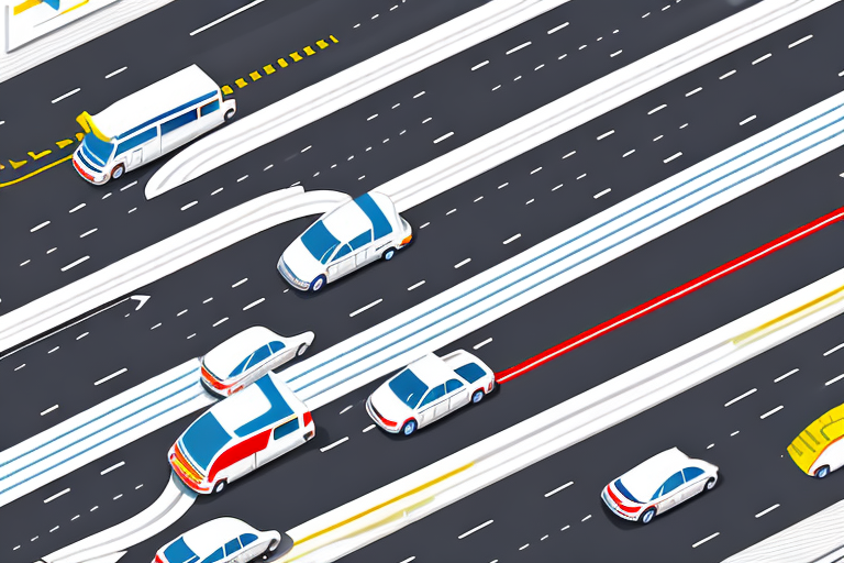A german autobahn with clear lane markings