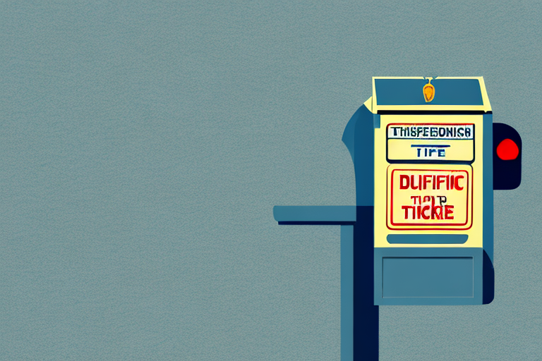 A traffic ticket tucked into a mailbox