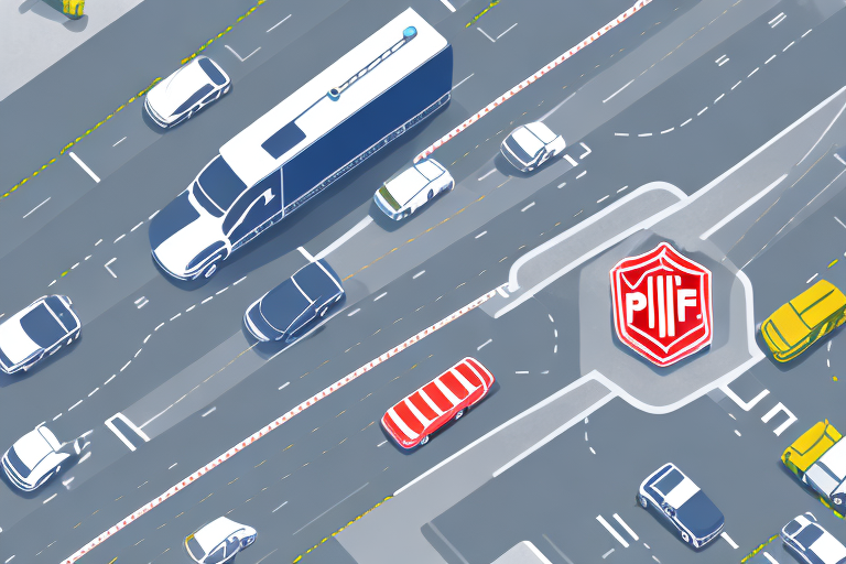 A traffic intersection with a police hat and a whistle