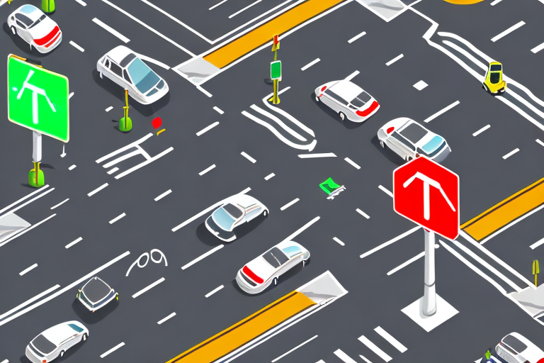 Various traffic signs such as stop signs