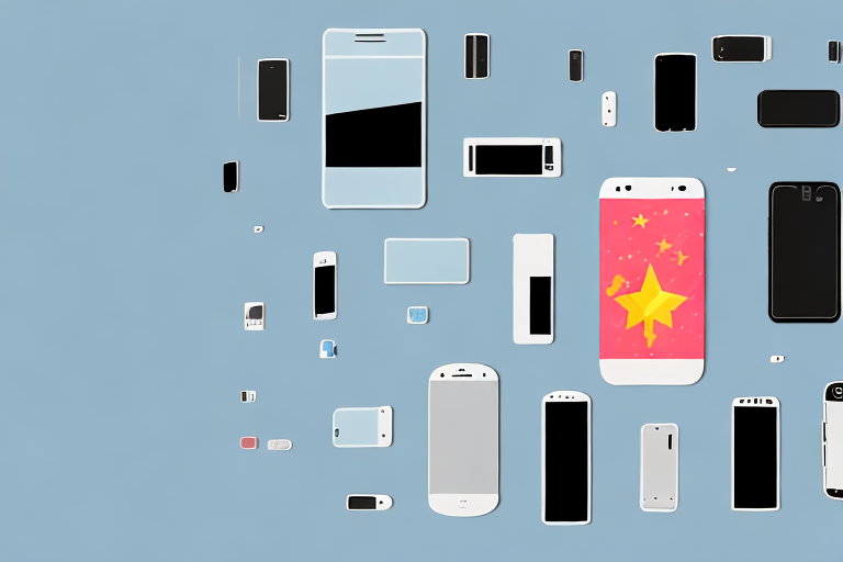 Several different types of smartphones with their cameras highlighted