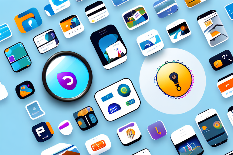 Several different mobile apps symbolized by various icons