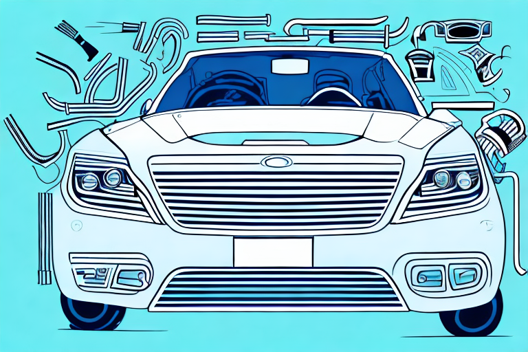 A car with an open hood