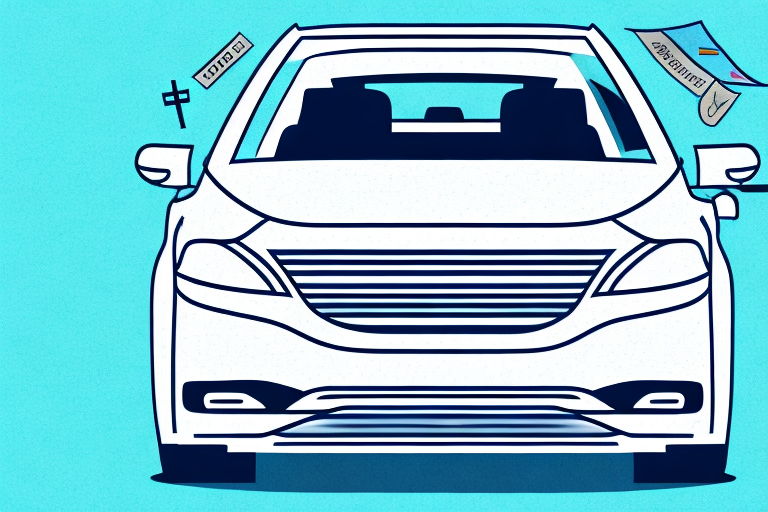 A private car for sale with a checklist floating above it