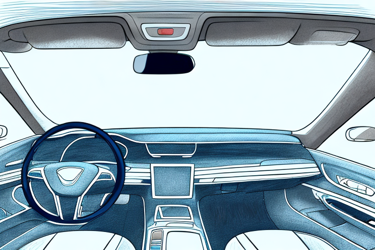 An interior view of a car