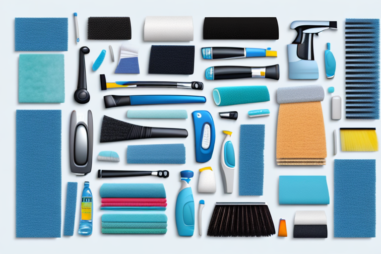 A comprehensive car interior cleaning kit