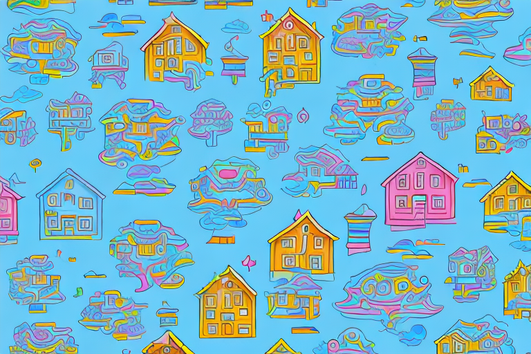 A variety of animated objects like cars
