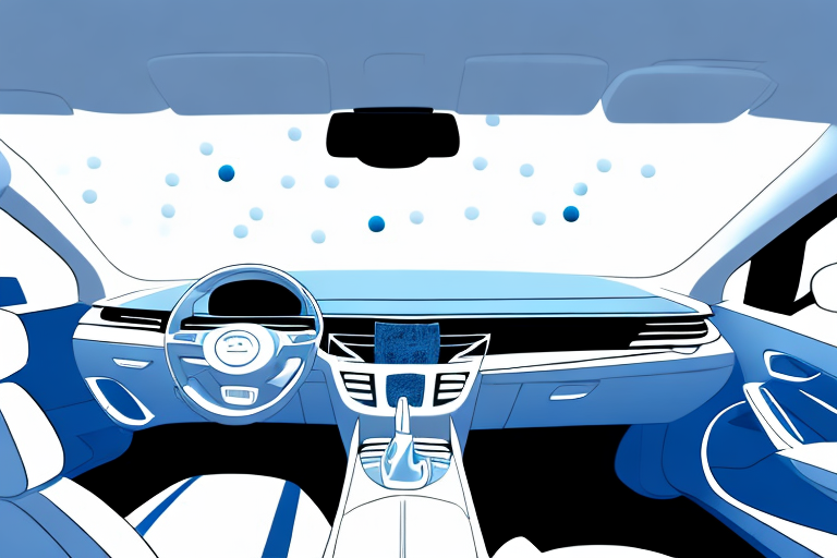 A car interior focusing on the ventilation system