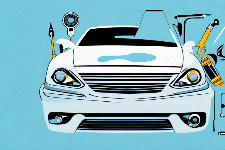 A car with a partially removed vinyl wrap