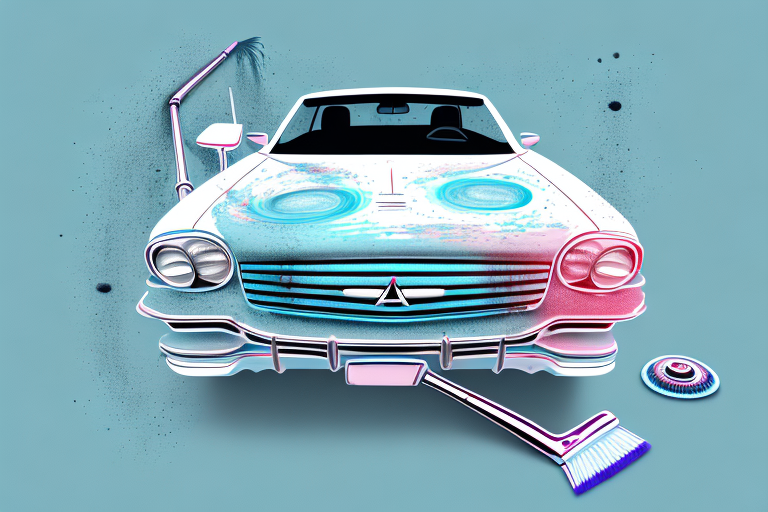 A car with visible resin stains on the surface