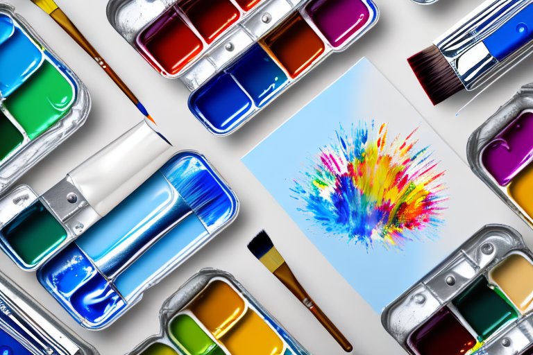 A paintbrush applying fresh paint onto an aluminum surface