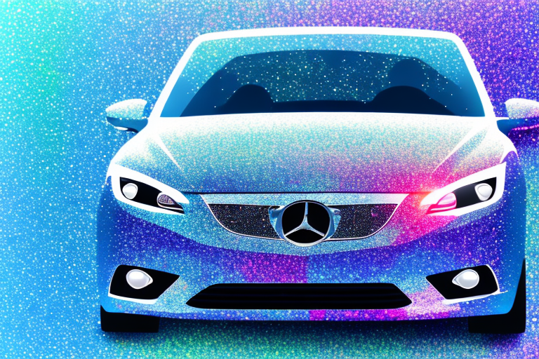 A car gleaming with a vibrant