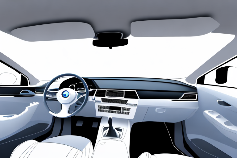 A car interior showcasing various parts like seats